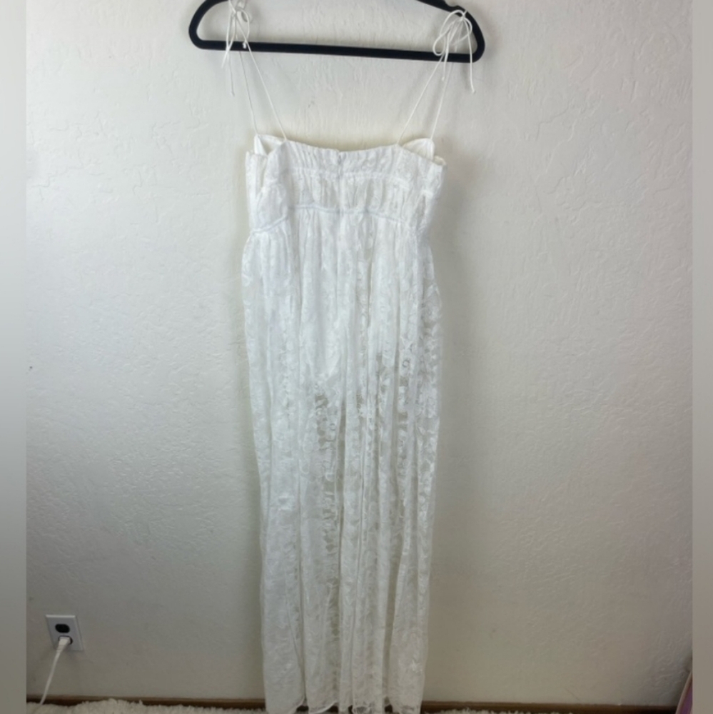 For Love & Lemons Lorena Maxi Dress White Lace - Picture 10 of 15